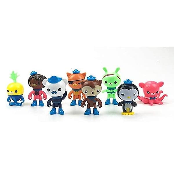 Suminiy.us 8-pack Octonauts Figurer 5-10cm Leksaker Barnacles Peso Kwazii Barnpresenter
