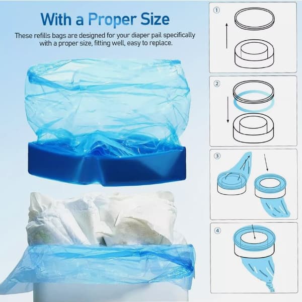 20 st engångspatroner för AngelCare, Tommee Tippee Twist & Click Tools
