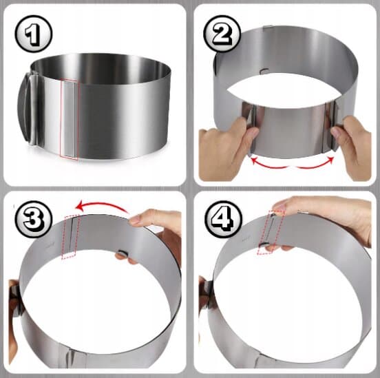 Justerbar bageform til kager, 15-30 cm