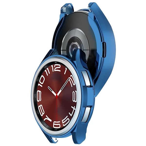 Til Samsung Galaxy Watch6 Classic 47mm Halvt-indpakket Elektroplettering TPU Smart Watch Ramme Etui