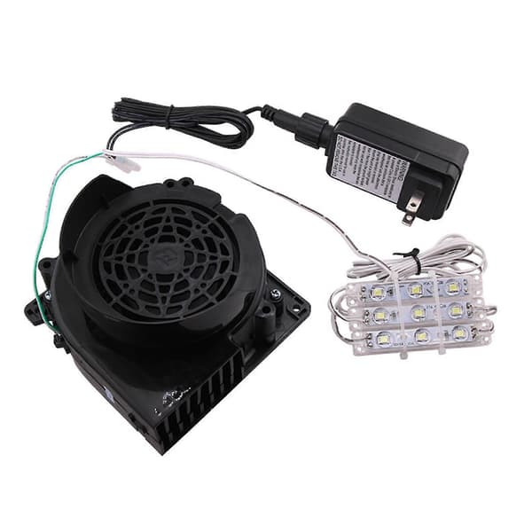 12v 1.5a Oppustelig Luftblæser Erstatningsventilator Blæsermotor Med 3 LED-lys