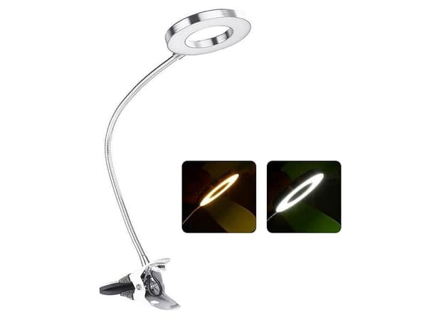 LED skrivebordslampe med klemme