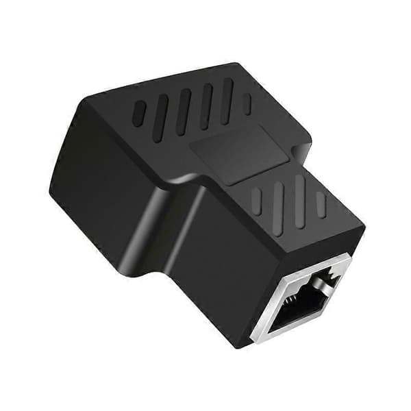 Ethernet Splitter Internett Splitter 1 til 2 Ethernet Kabel Splitter RJ45 Forlenger Black