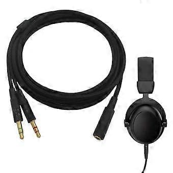 2-i-1 ljudförlängningskabel, kompatibel med HyperX Cloud II och Alpha gamingheadset