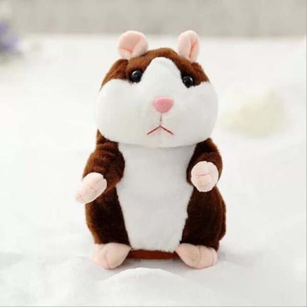 Pehmeä puhuva hamsterilelu, ruskea