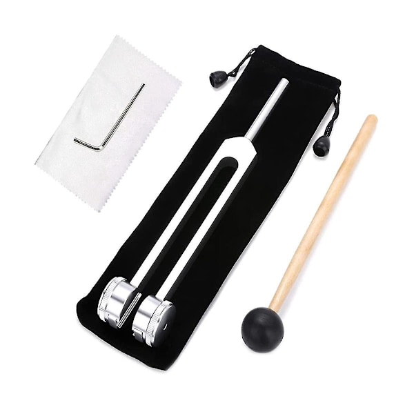 128 Hz Stämgaffel med Vikt - Akustisk Stämgaffel för Terapi 128 Hz Akustisk Glidstämgaffel Silver