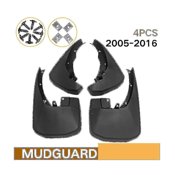 Utsøkte bilskvettlapper for Navara D40 2005-2016 Sprutbeskyttelse Mudflaps Tilbehør