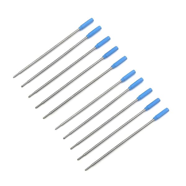 10 stk. erstatnings kulepennrefiller - Blue Black (117mm)