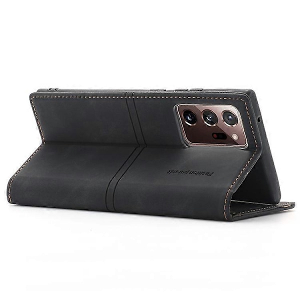 Samsung Galaxy Note20 Ultralle Dream Magneettinen Imu Business Vaakasuuntainen Käännettävä PU-nahkakotelo pidikkeellä, korttipaikalla ja lompakolla Black
