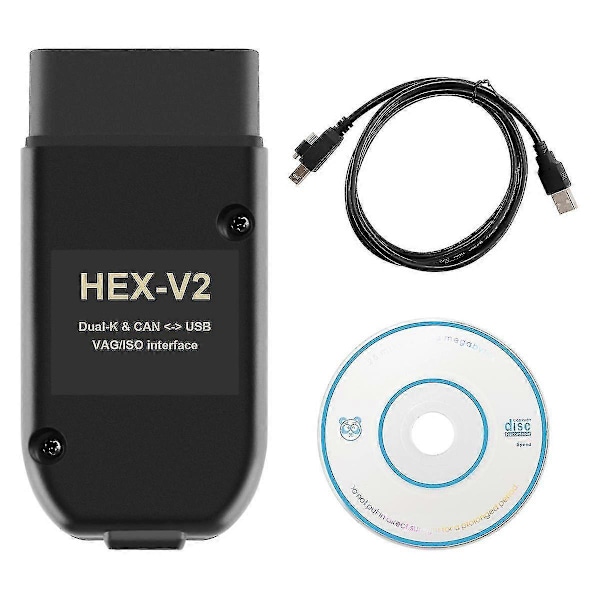 For VAG COM 22.3 OBD2 Scanner HEX V2 USB For Golf A6 Skoda Seat Ubegrenset VINer ATMEGA162+16V8+FT232RQ