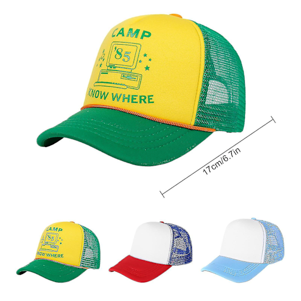 Stranger Things Dustin Hatt Ny Retro Mesh Truckerkeps Cosplay Justerbar