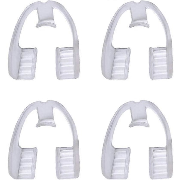4-pack Tandgnisslingsskydd Munskydd Eliminerar Gnisslande Klämmande Tandskydd Nattskydd Stoppar Bruxism för Vuxna Män Kvinnor Sömn