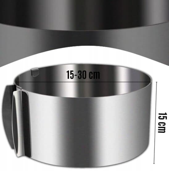 Justerbar bageform til kager, 15-30 cm