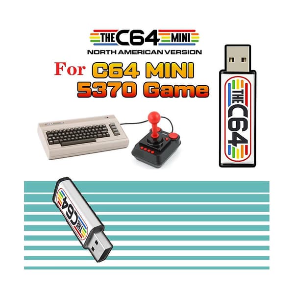 USB Stick til C64 Mini Retro Spilkonsol Plug and Play USB Stick U Disk Spildisk med 5370 Spil