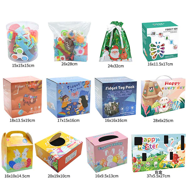Easter Blind Box with Bunny Set - Pop Bubble Fidget Cube Toy, Stress Relief, Press and Squeeze Fun, 15-35 Years