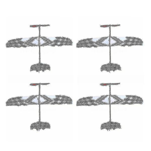 4x Elastisk Gummibånddrevet DIY Skumfly Modellsett Fly Utdanningsleketøy