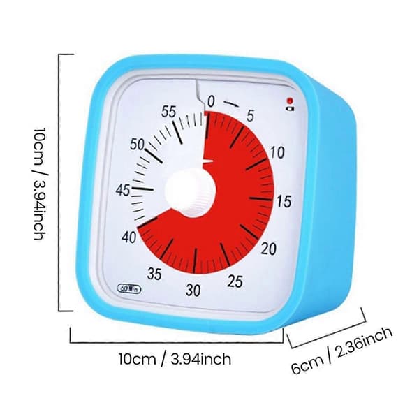 VT01 60 minuters visuell timer Tyst nedräkning Tidsstyrning Droppsäker väckarklocka DIY-timer för studenter Lärverktyg Blue