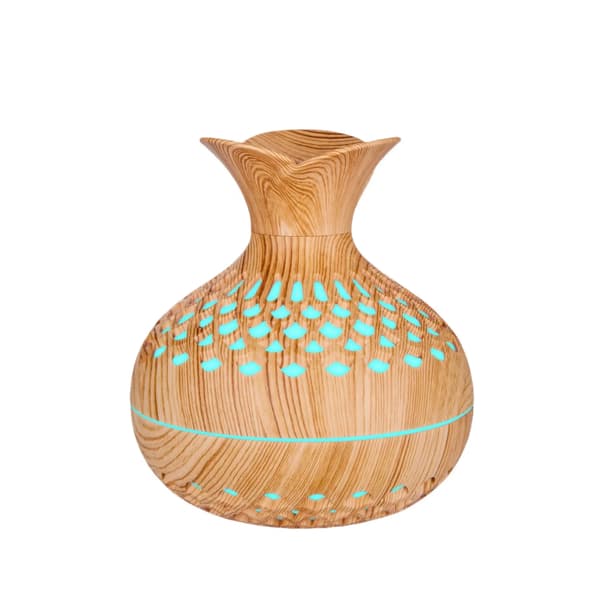 Wooden Ultrasonic Diffuser and Humidifier 300ml 2 Modes LED Light