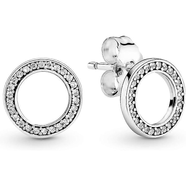 Dam Sterling Silver Forever Pandora Cubic Zirconia Örhängen