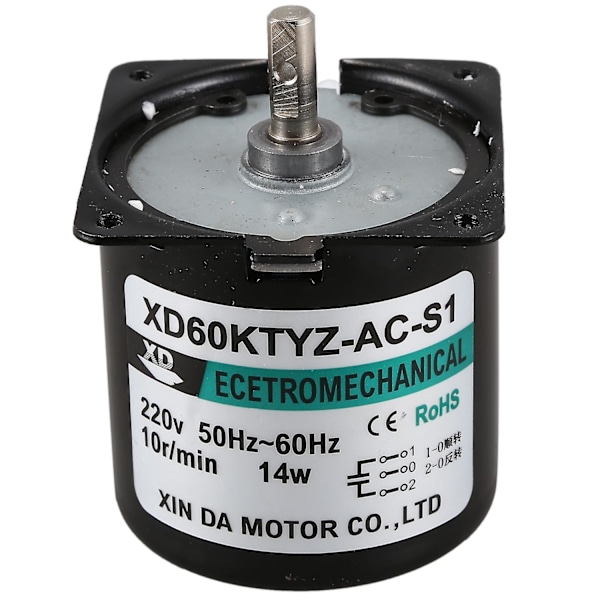 60ktyz AC-motor 220 V 10 varv/min permanentmagnetisk elektrisk synkronmotor 14 W permanentmagnetmotor