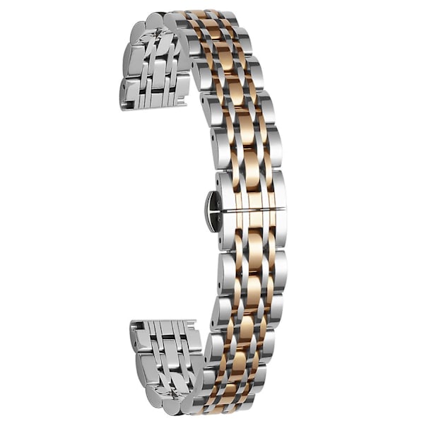 För Garmin Lily 2 Klockarmband 7-Pärlor 14mm Rostfritt Stål Ersättningsarmband Gold