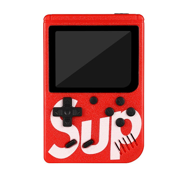 500-i-1 Retro Gameboy Maskin Mini Håndholdt Videospillkonsoll Innebygd Klassisk Spillspiller Barn Voksen Morsom Leke Gaver Red