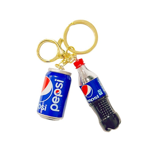 Sød Super Realistisk Cola Sprite Drikkeflaske Dåser Nøglering Par Tasker Bil Vedhæng Små Gaver Cola