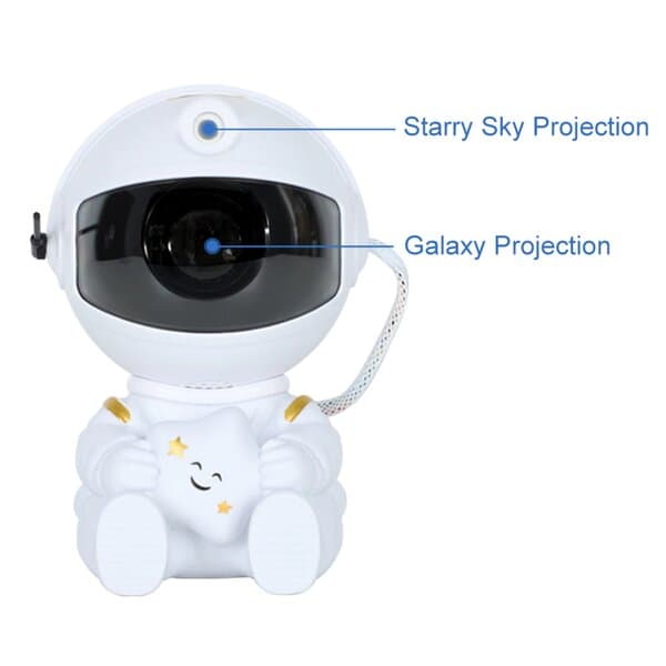 LED 3D galakse- og stjerneprojektor, nattlys, astronaut