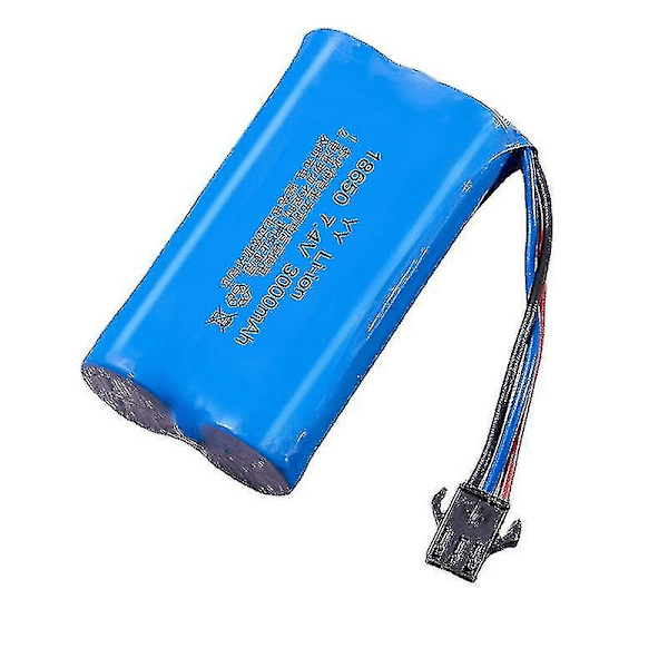 18650 Litium-akku 7.4v SM-liitin 3000mah Leikkikalujen kaukosäädin Sähköinen vesipommi Latautuva akku