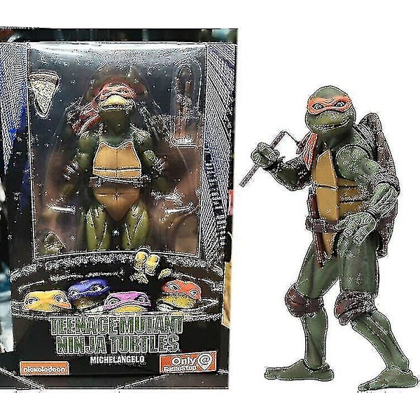Ninja Turtles 1990 Elokuva 7 Neca Tmnt Teini-ikäiset Liikkuvat Lelut Mutantti Toimintahahmo Orange Color