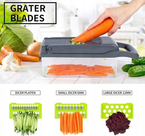 Dicer ProTone 14in1 grönsaksskärare, 12 delar