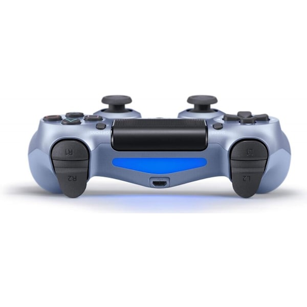 Games World PS4 Doubleshock 4 V2 trådløs spilcontroller / gamepad, lyseblå (Titanium Blue), til PS4 / PS5 / Android / iOS