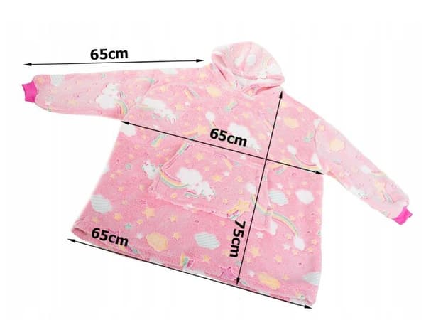 Børne selvlysende trøje, pink