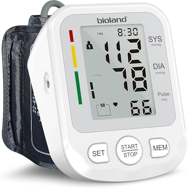 Blodtryksmåler med Ekstra Stor Manschet, Automatisk Digital Overarms Blodtryksmonitor med Stor LED-Skærm, Uregelmæssig Hjerterytme & Hypertension