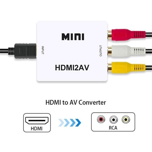 Video konverter adapter HDMI til AV RCA konverter