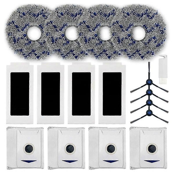 För DEEBOT T30 Omni / T30 PRO Omni Robotdammsugare Sidoborste Hepa Filter Moppduk Tillbehör