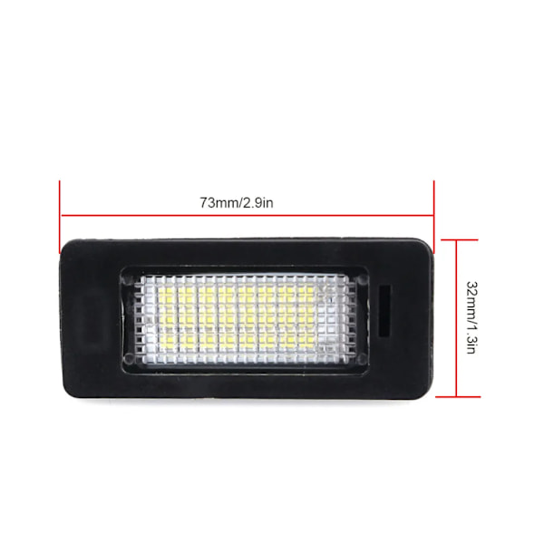 2kpl BM-W E39 E60 Rekisterikilven Valo 6000k Valkoinen Ei Virhettä Led-numerokilven Valo BM-W E90 E91 E92 E61 E60 E70 E71