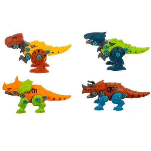 4 demonterte dinosaur-oppbevaringskonstruksjonssett