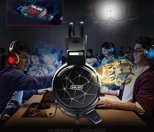 T8 Driver LED Blinkande Vibration Gaming Hörlurar Headset Med Mikrofon
