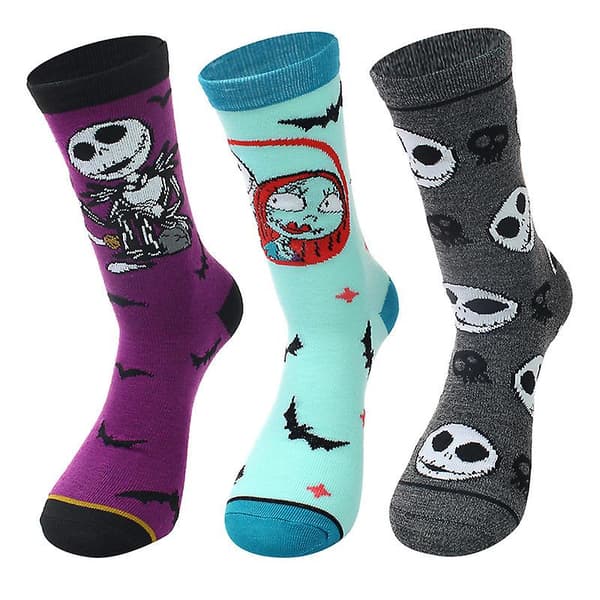 The Nightmare Before Christmas Tema 3-pack Crew Strumpor Presentförpackning