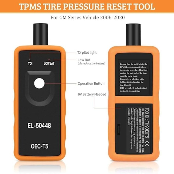 Tpms El-50448 Oec-t5 Opel-ren rengaspaineenvalvontatyökalu