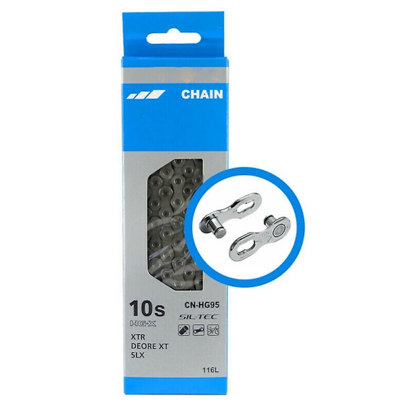 Shimano CN-HG95 10-vaihteinen ketju DEORE XT XTR SLX HG-X SIL TEC 116 lenkkiä