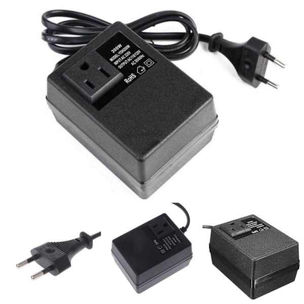 200w Transformer 220v Til 110v/ 110v Til 220v Europæisk Stik Spændingsomformer Team