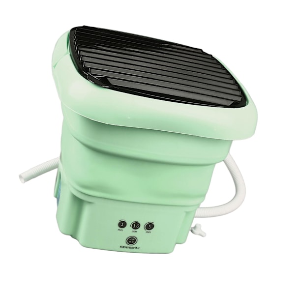 Mini Vaskemaskine Bærbar Foldbar 8L Vandtæt med Timerfunktion til Små Rum Green