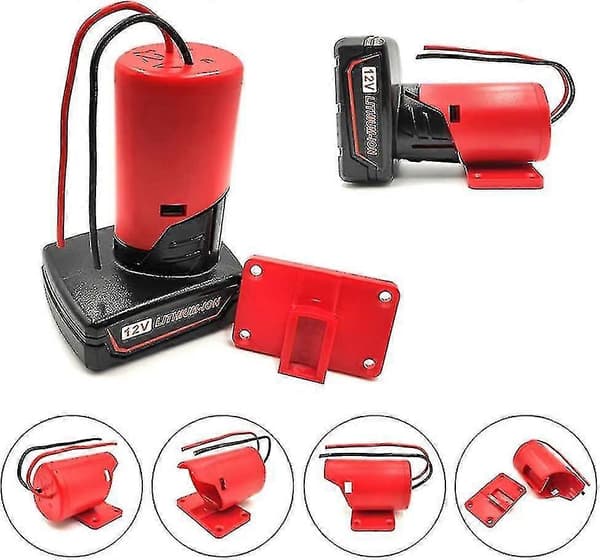 Batteriadapter Kompatibel til Milwaukee 12V M12 Batteridock Strømkonverter til DIY Kørsel