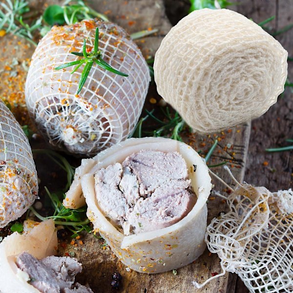 5m Köttrullsnät, Skinksocka Elastiskt Nät, Elastiskt Rökt Kött Fjäderfä Skinknät Kött Slaktare Snöre Nät för Kött Matlagning Rökning, eller