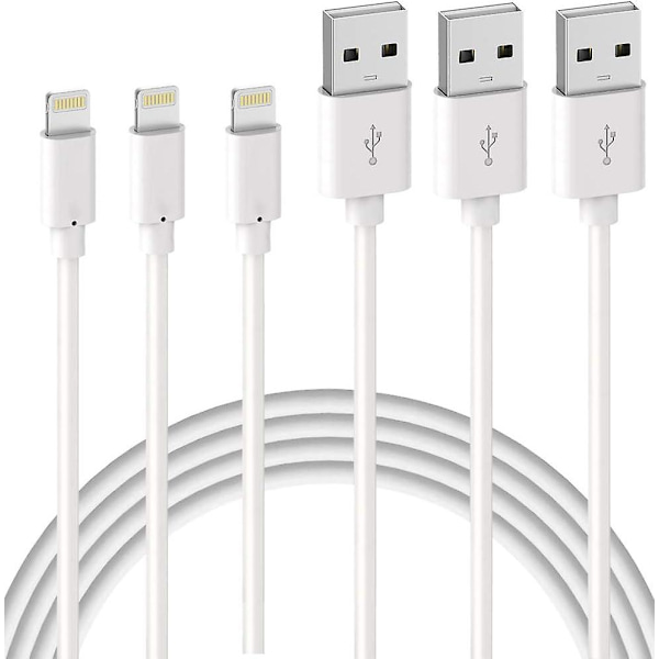 3-pakks iPhone-ladekabel 1M, Rask lading Lynkabel fo