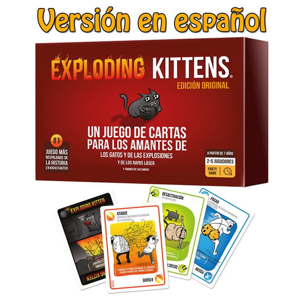 Exploding Kittens -lautapeli (espanjaksi)
