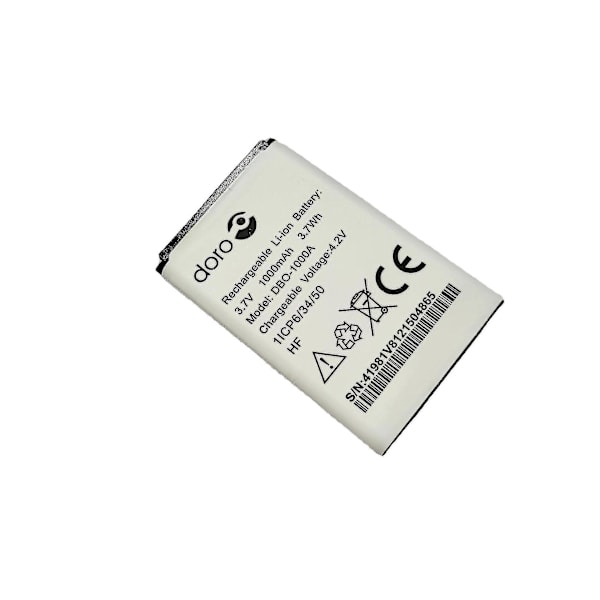 Dbo-1000a Kompatibel med Doro 1370/2404/1372/6060 Mobiltelefon Lithium Batteri 3.7v 1000mah