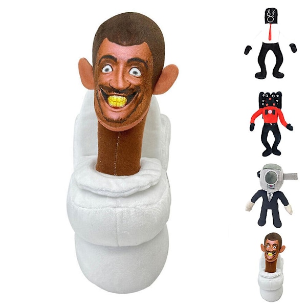 Rolig Skibidi Toalett Plyschleksak Mjuk Fylld Dock Toalettmannen Kameramannen Högtalarmannen Plushies Present